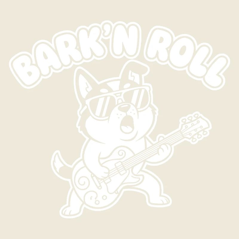 Barkin Roll Chien avec Guitare
