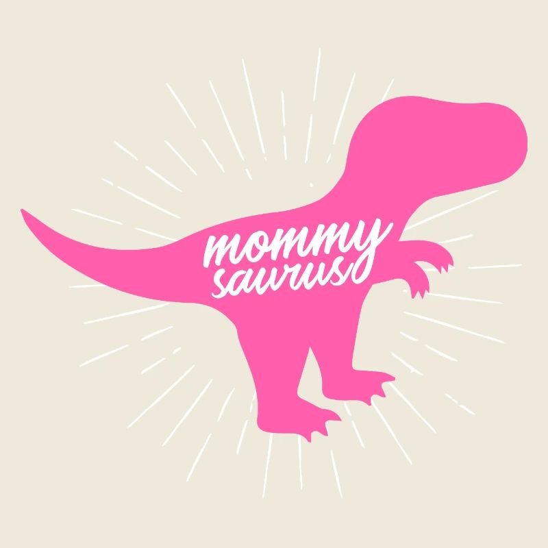 Mommysaurus, silhouette drôle de dinosaure rose T-Rex