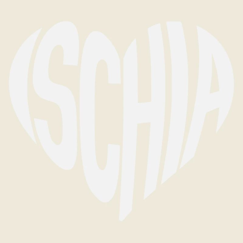 Ischia Herzform Typo