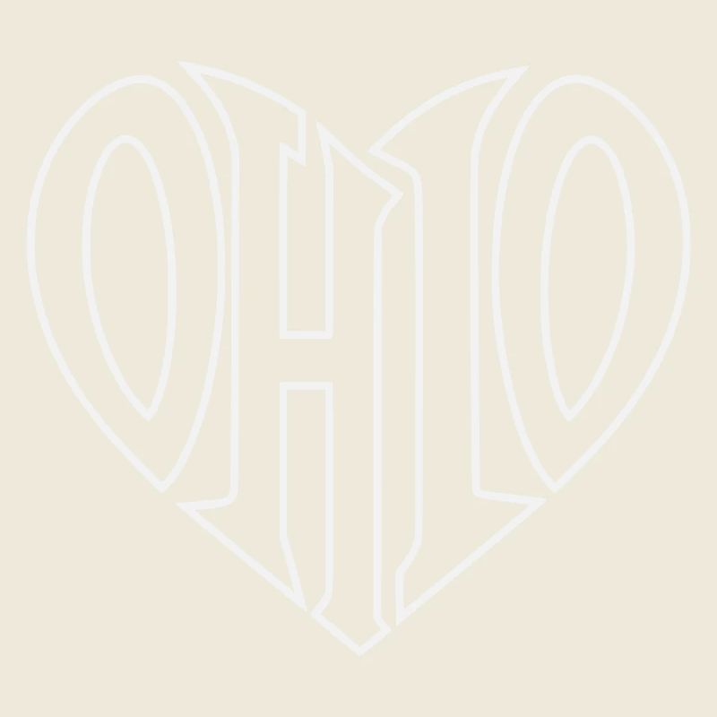 Ohio Heart Typo Emblem