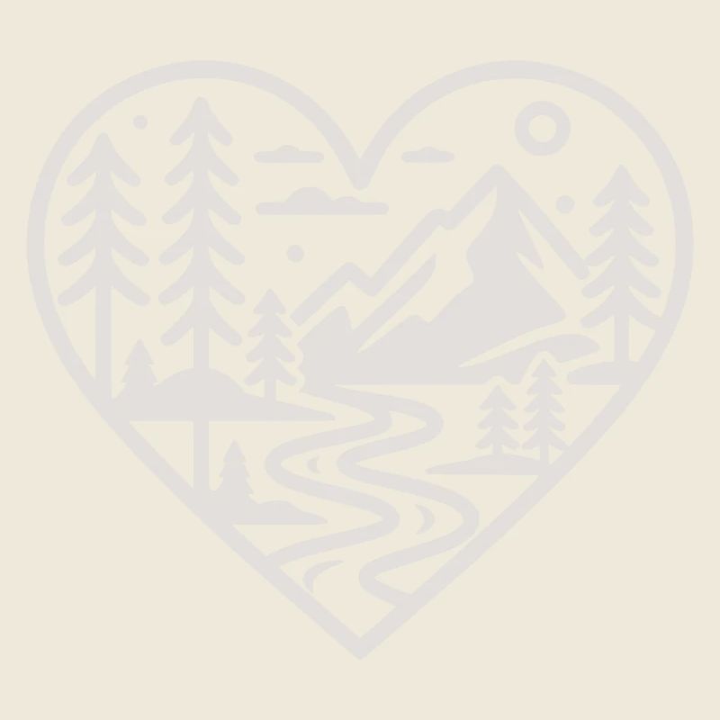 Herzlandschaft Bergfluss Wald