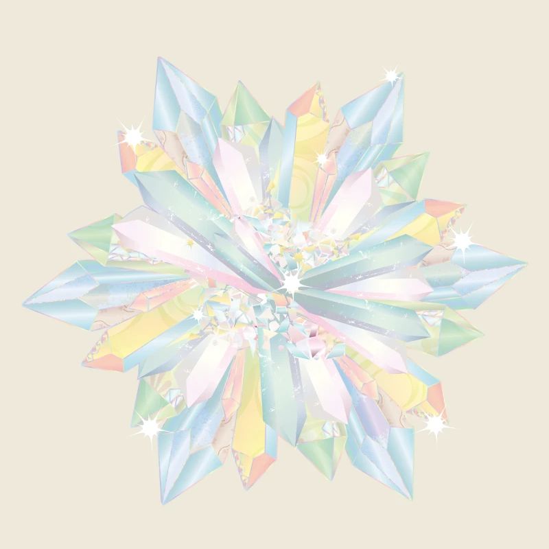 iridescent crystals star