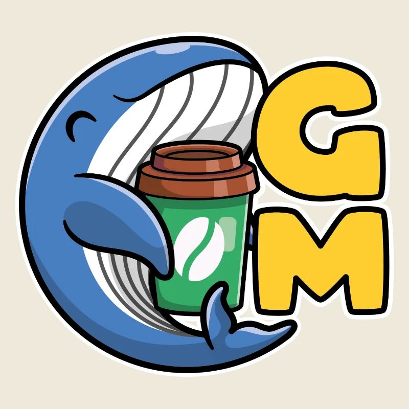 Baleine du Web3 avec un café qui dit Good Morning