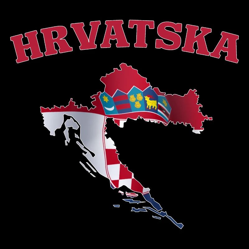 Carte du drapeau de la Croatie