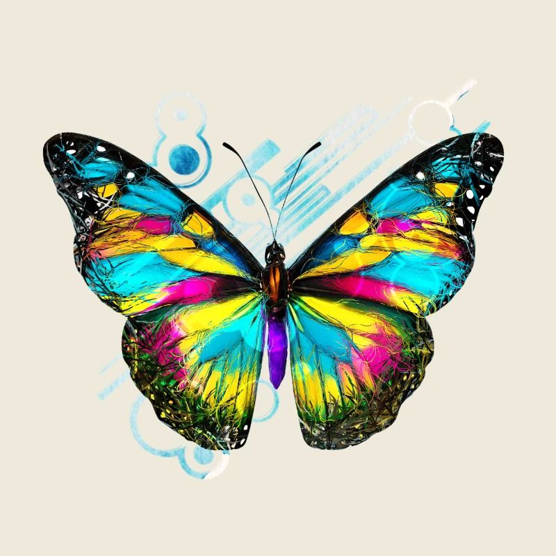 Abstrakter Regenbogenschmetterling