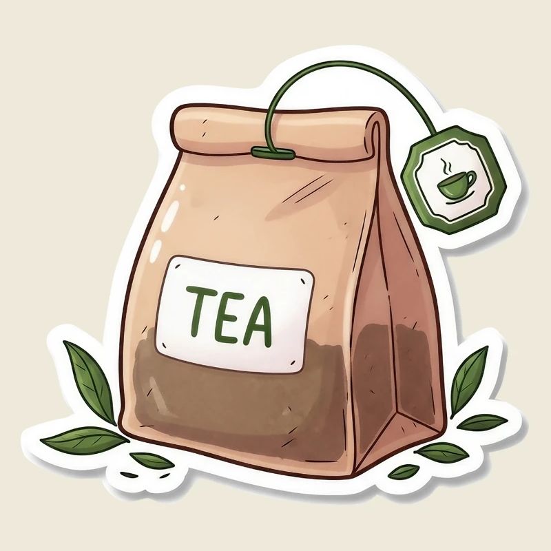 Illustration de sachet de thé