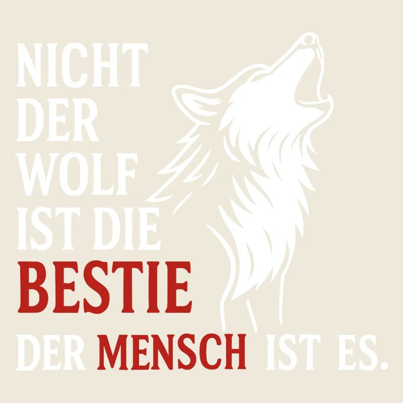 CoolesWolfs Design mit Spruch