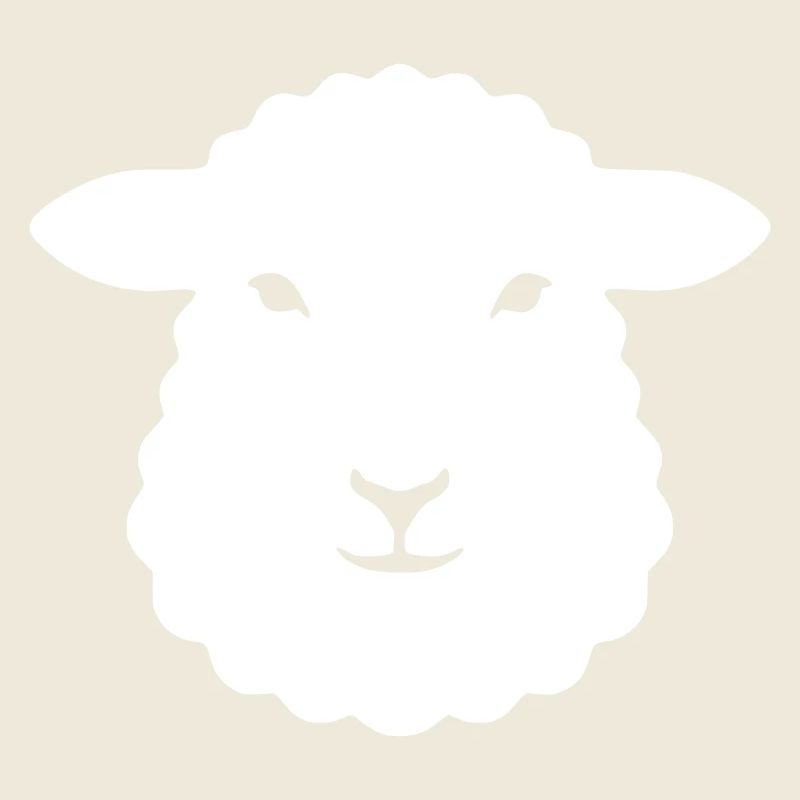 Schaf Kopf Lamm Wolle Farm Vektor