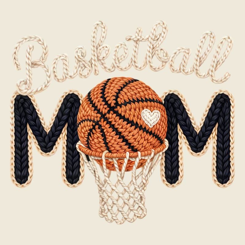 Basketball Mom Faux Yarn Crochet Pattern
