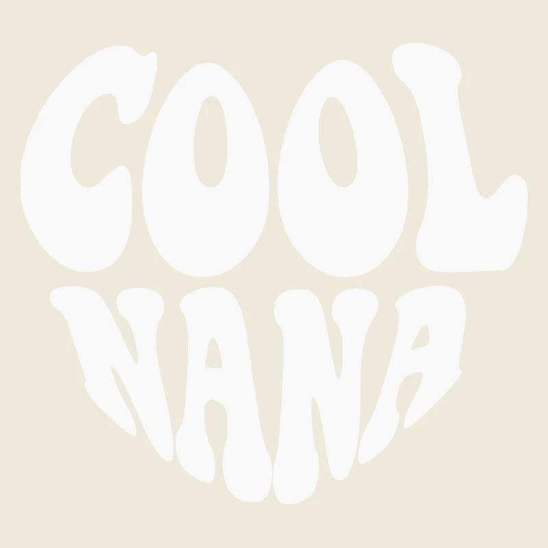 Cool Nana Heart Logo – Anpassbare Farbe