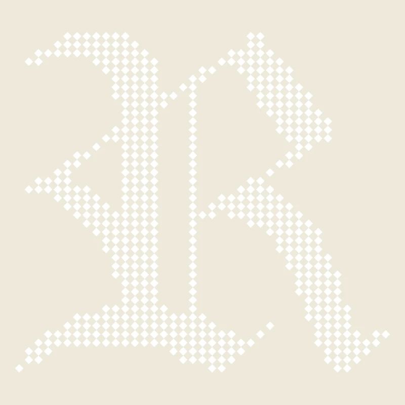 Monochromes gotisches R-Pixeldesign