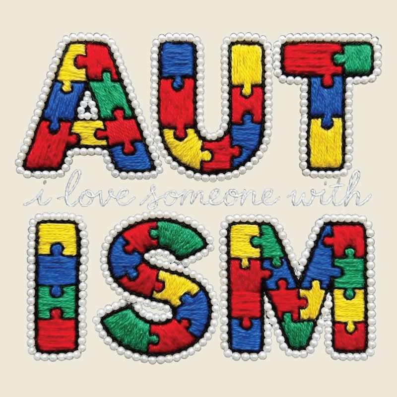 Faux Yarn I Love Someone With Autism