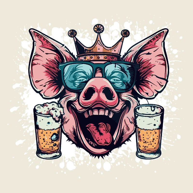 Schwein Bier Lustig