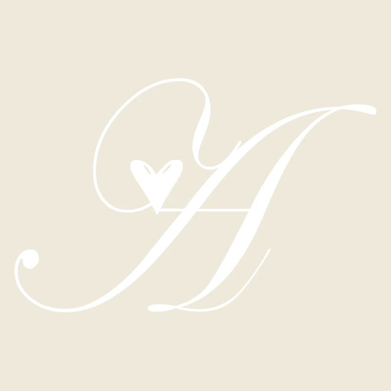 Monogramm A Herz Ranke