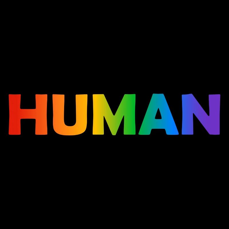 Human rainbow text LGBTQ pride