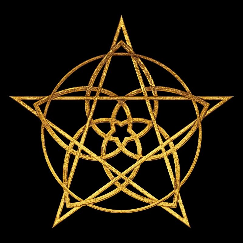Venus Flower Pentacle gold