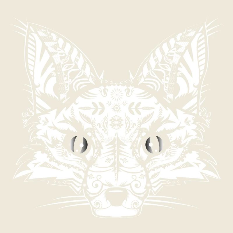 A fox head -White