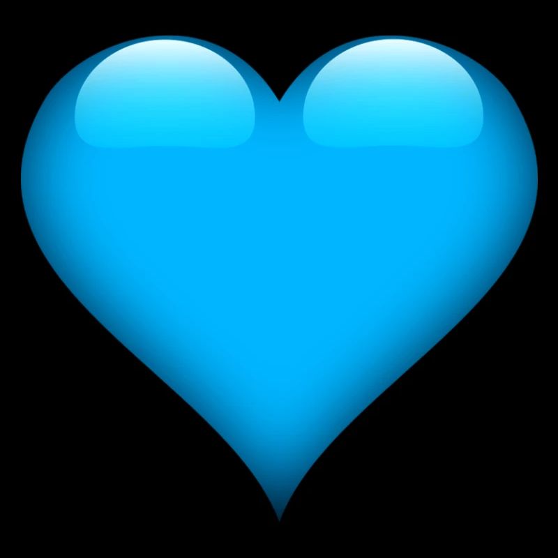 Blaues Gloss-Herz Design