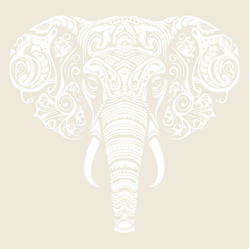 Elephant Mandala Tribal Pattern