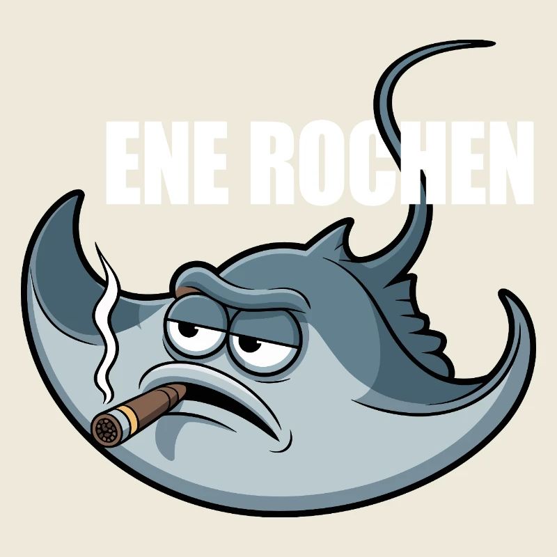 Ene Rochen Raucher Spruch Zigarette Kippe Rauchen