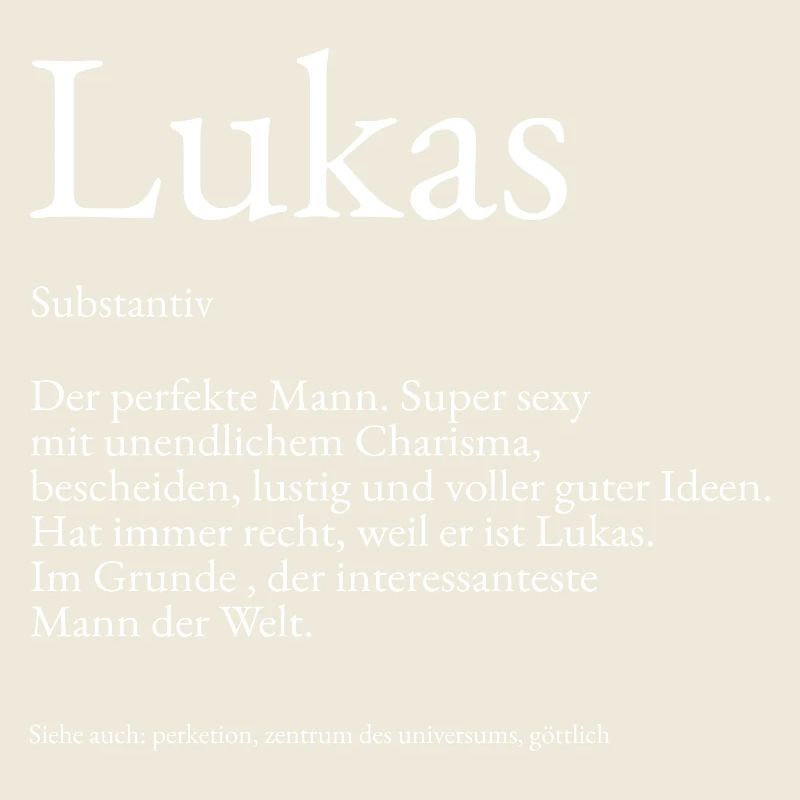 Explication du dictionnaire Lukas Prénom Lukas