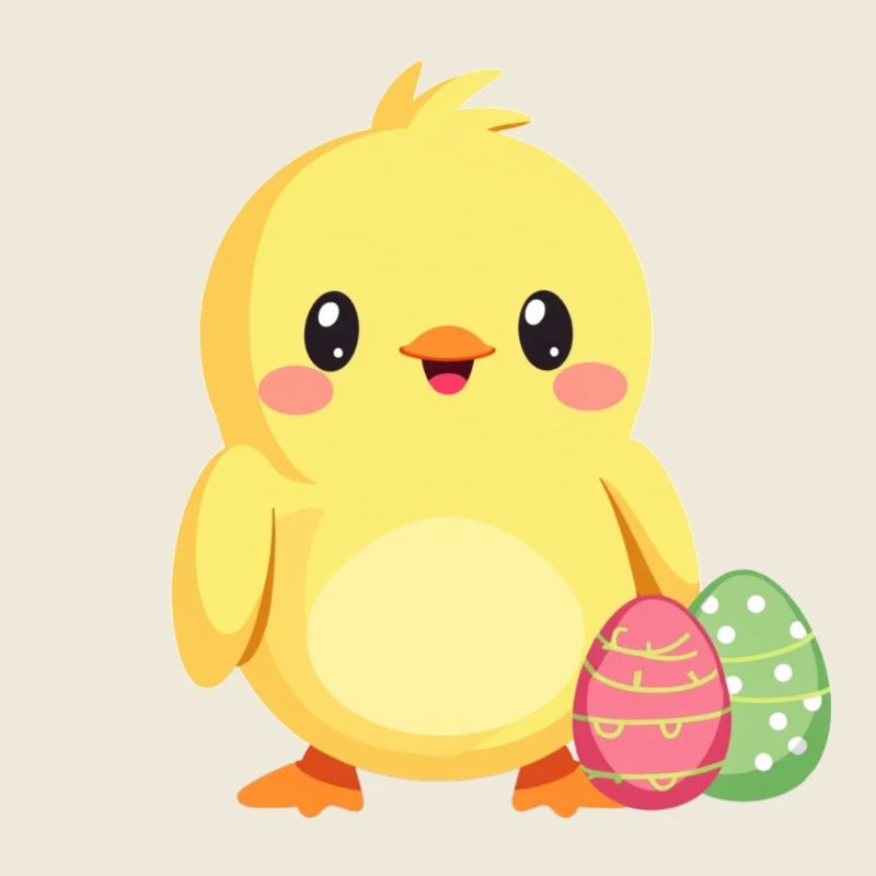 Poussins à Pâques