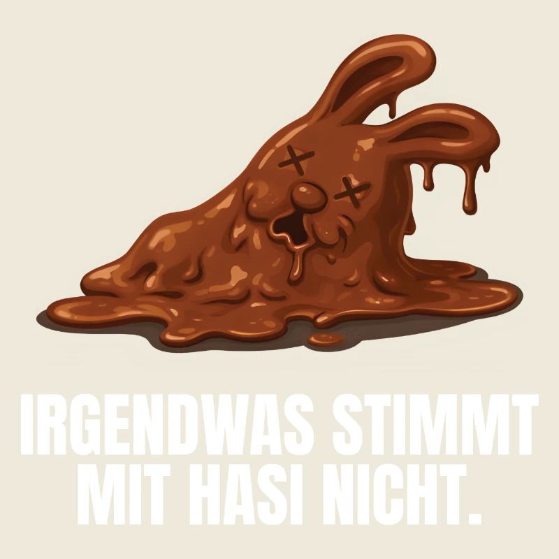 Lapin de Pâques Lapin en chocolat drôle