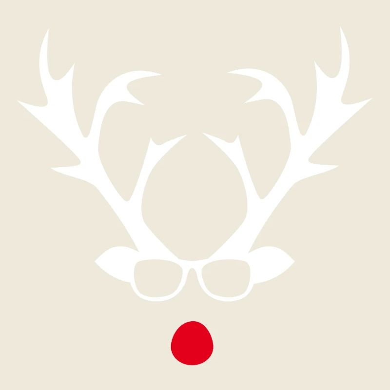 Silhouette de Rudolph avec lunettes
