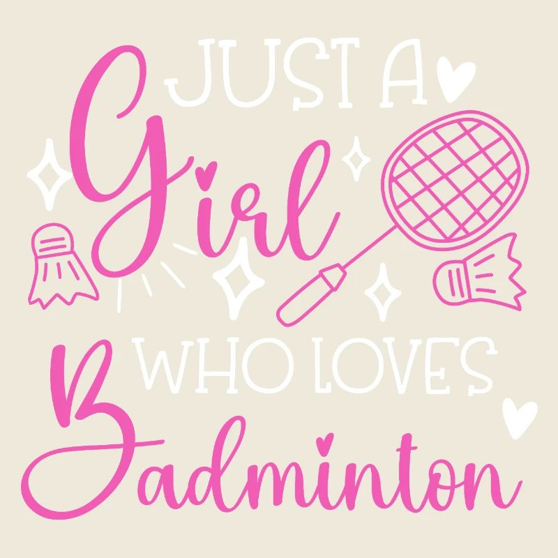 Nur ein Mädchen, das Badminton liebt
