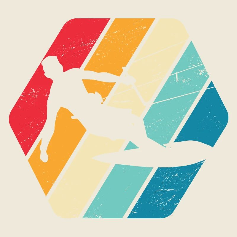 Kitesurfing Kiteboarder Kitesurfer Sport Retro