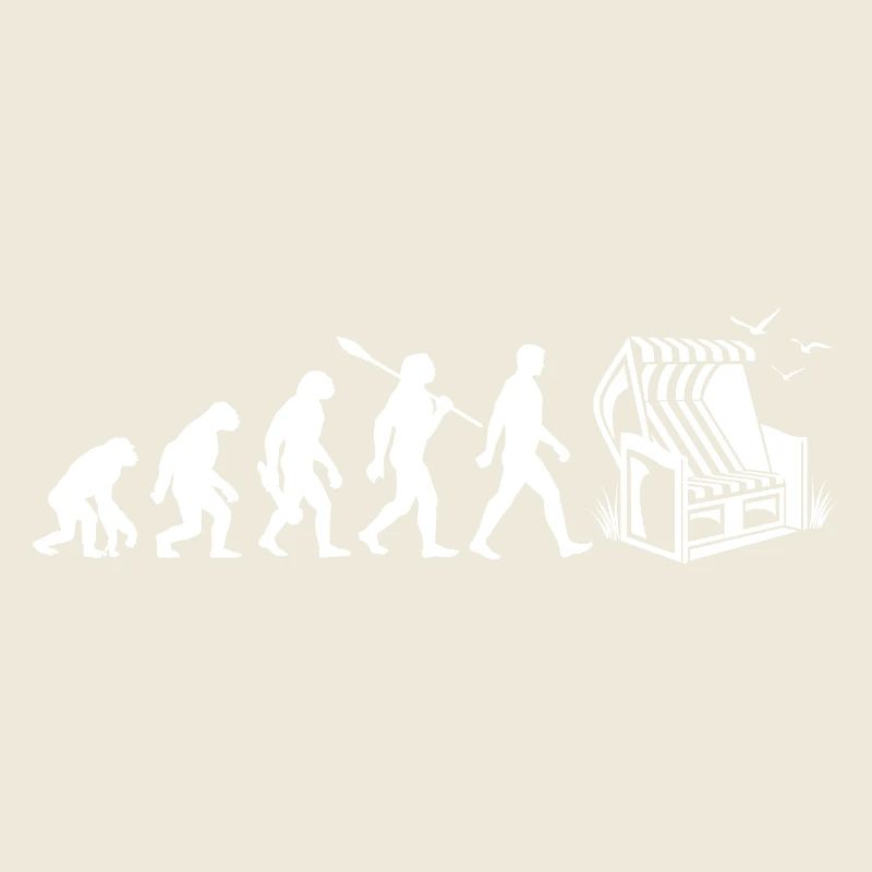 Evolution - Chaise de plage - Vacances - Mer - Mouettes