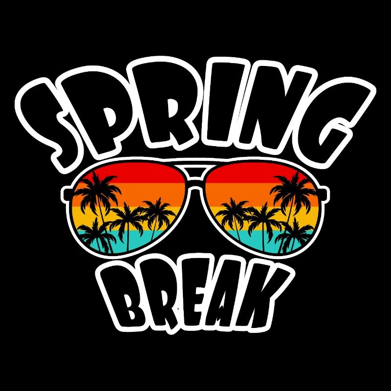 Spring Break Retro Sunset & Beach