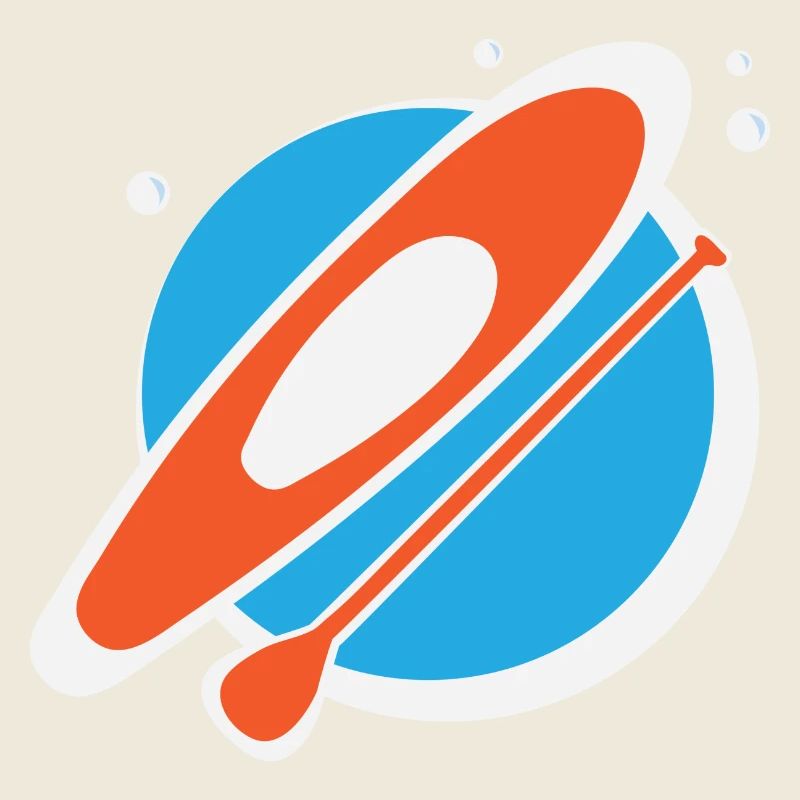 Orange Ruderboot Geschenkidee