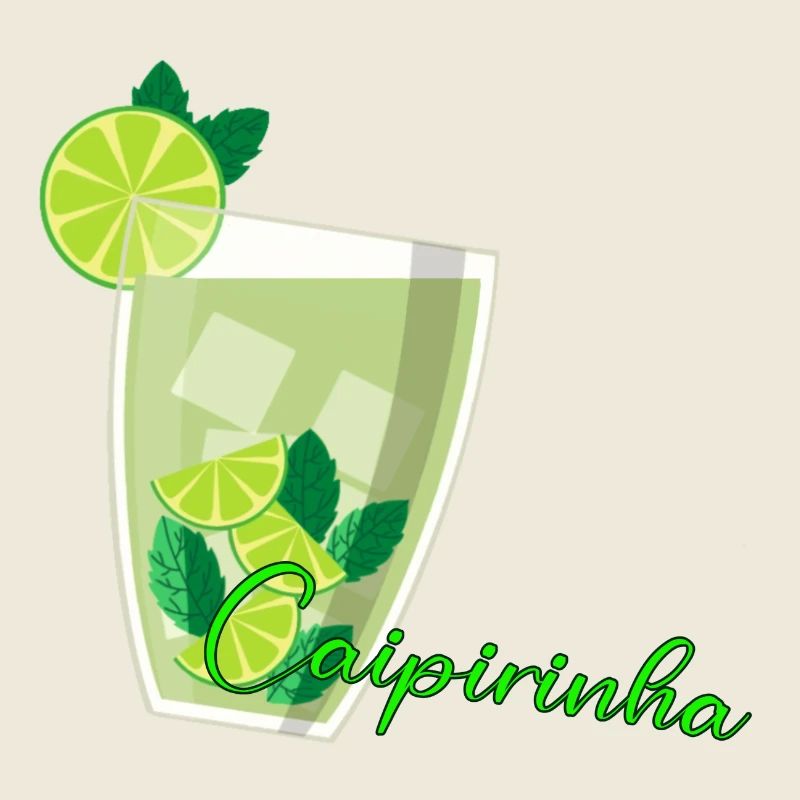 Caipirinha Glas mit Limetten Mint