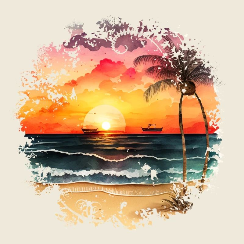 Sunset to Tropical Beach