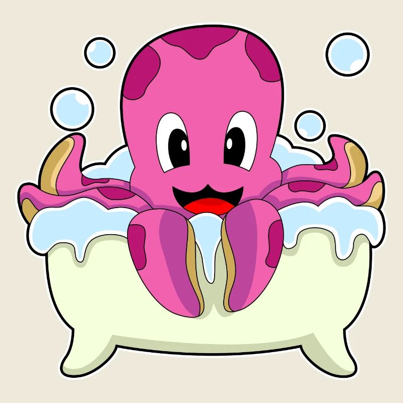 Octopus Bathing Bathtub