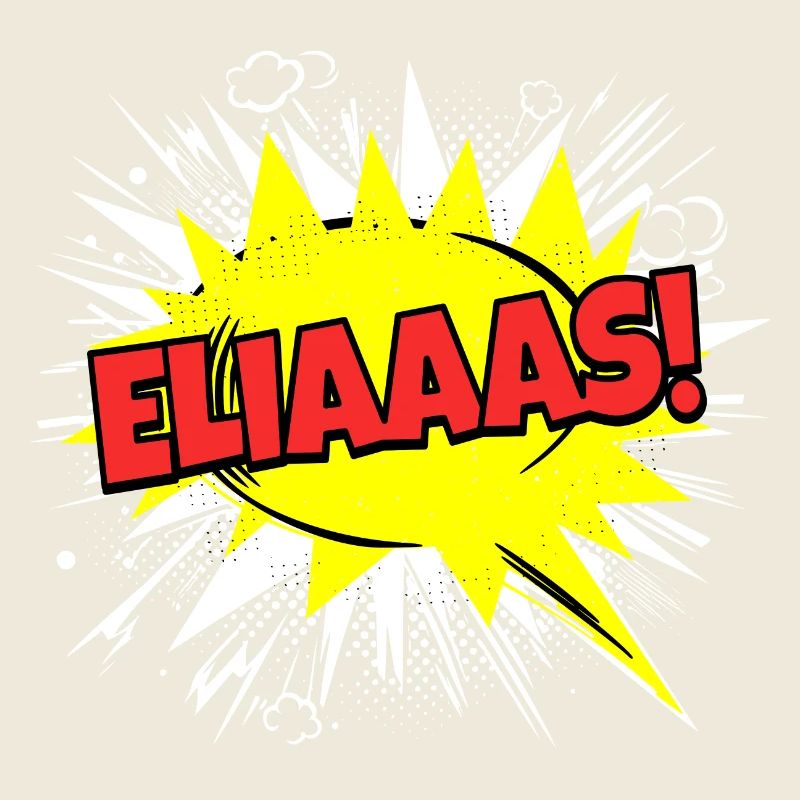Le nom d’Elijah drôle de bulle de discours Eliaaas !
