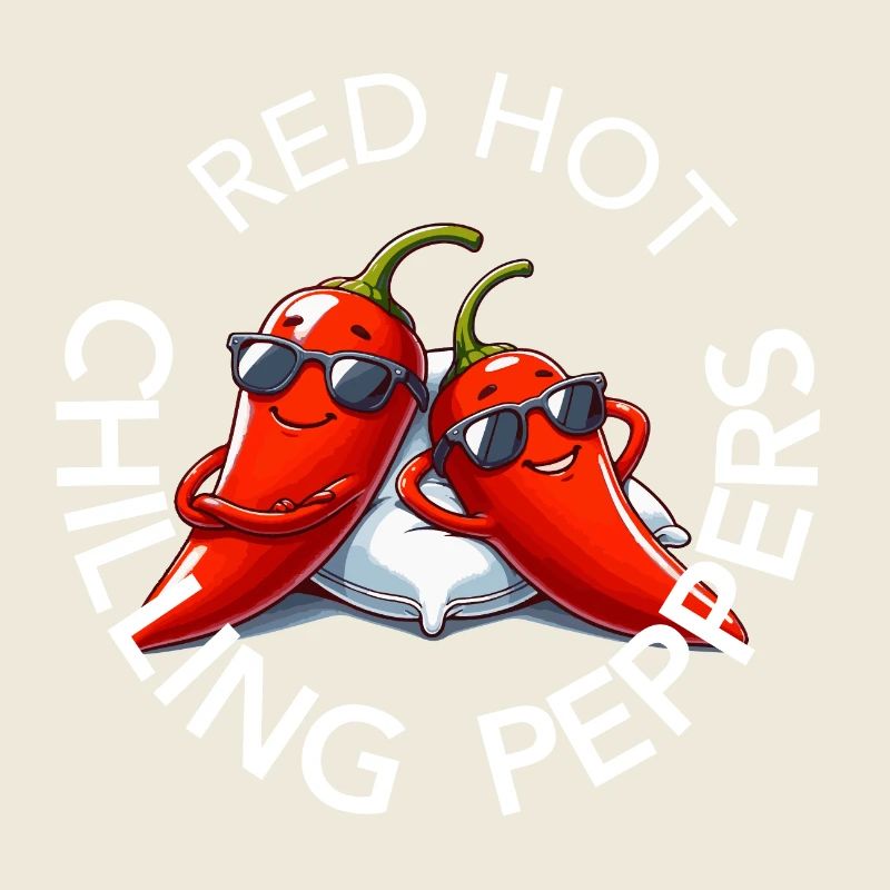 Chili Red Hot Chilling Peppers Pun Chill