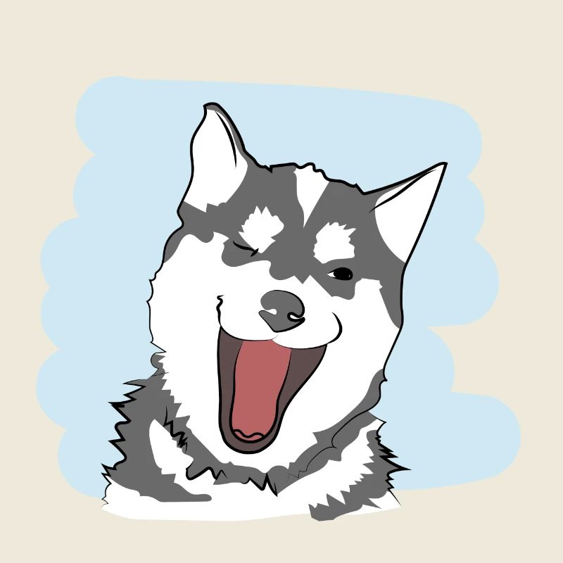 Illustration design "Husky Kisses"