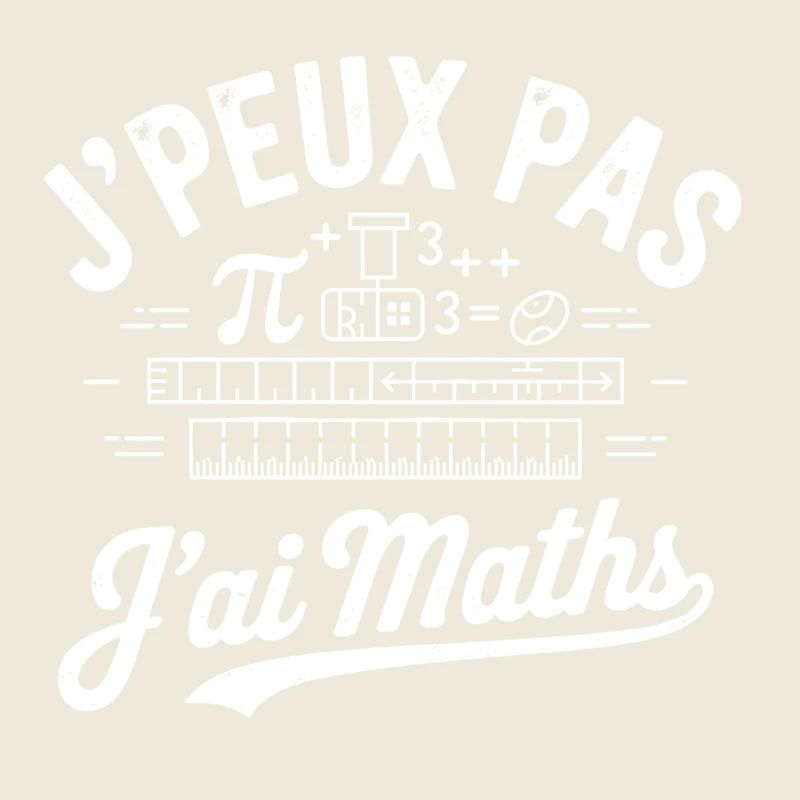 tee shirt I can't I have maths