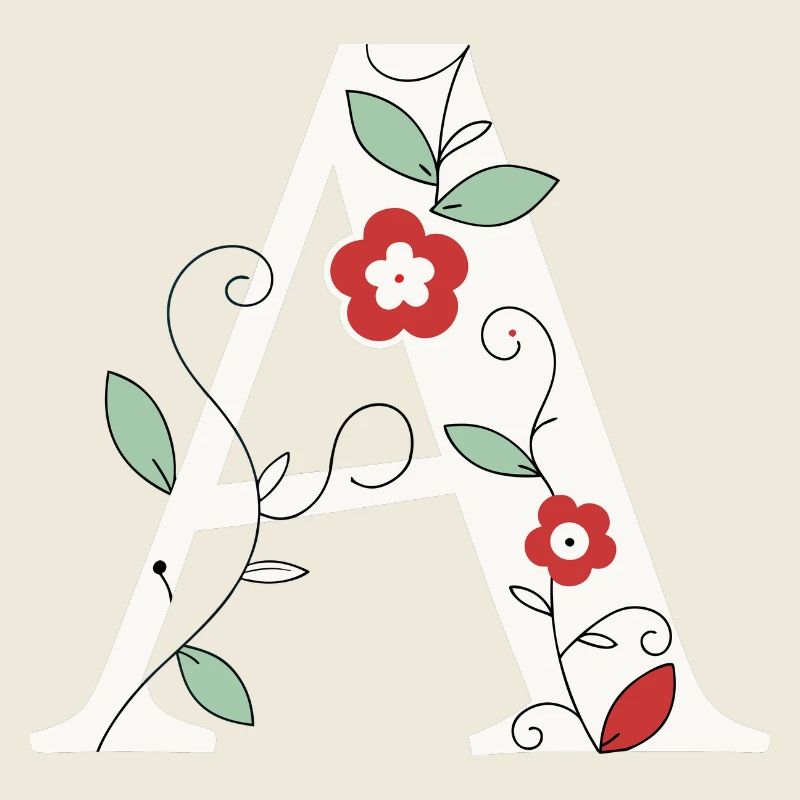 Buchstabe A Monogramm Retro