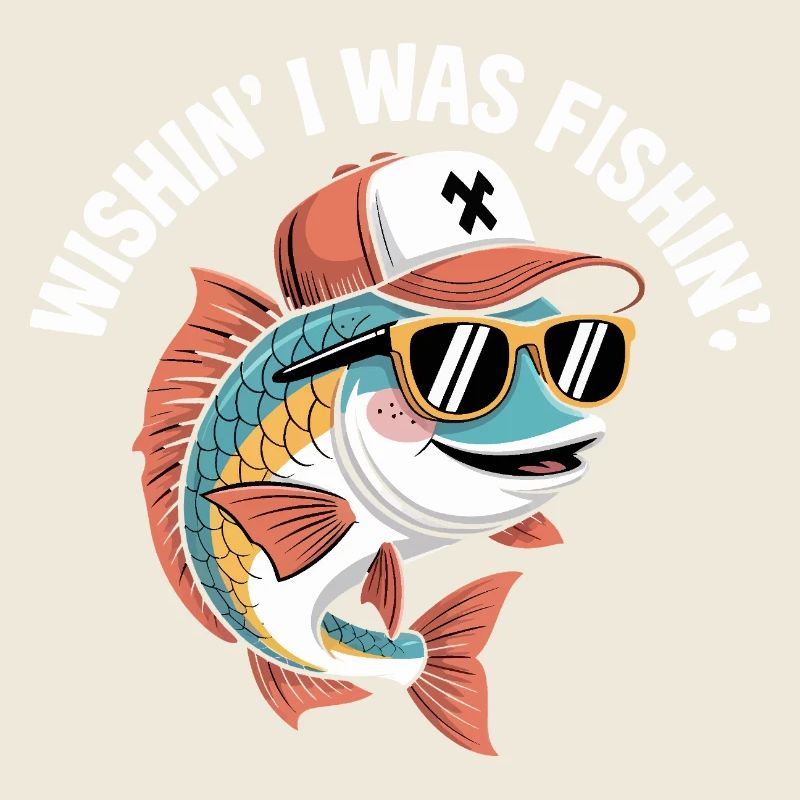 Fish with sunglasses and cap