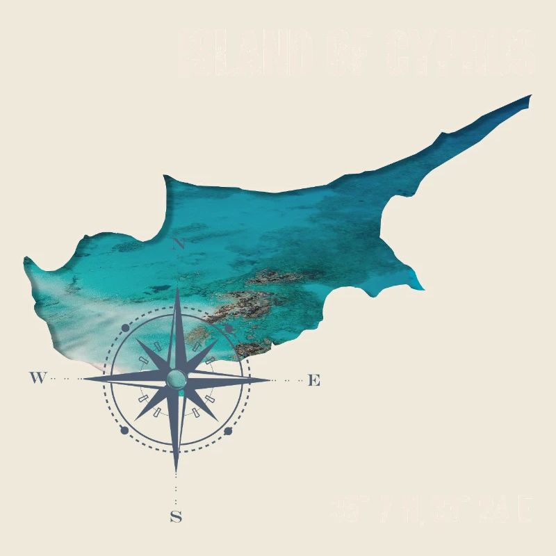 Conception de boussole de contour de Chypre