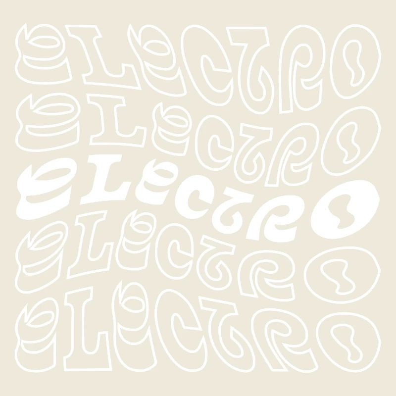Electro music Spiral Typography
