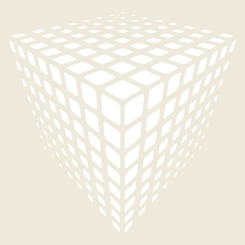 Illusion du Cube en Grille Monochrome