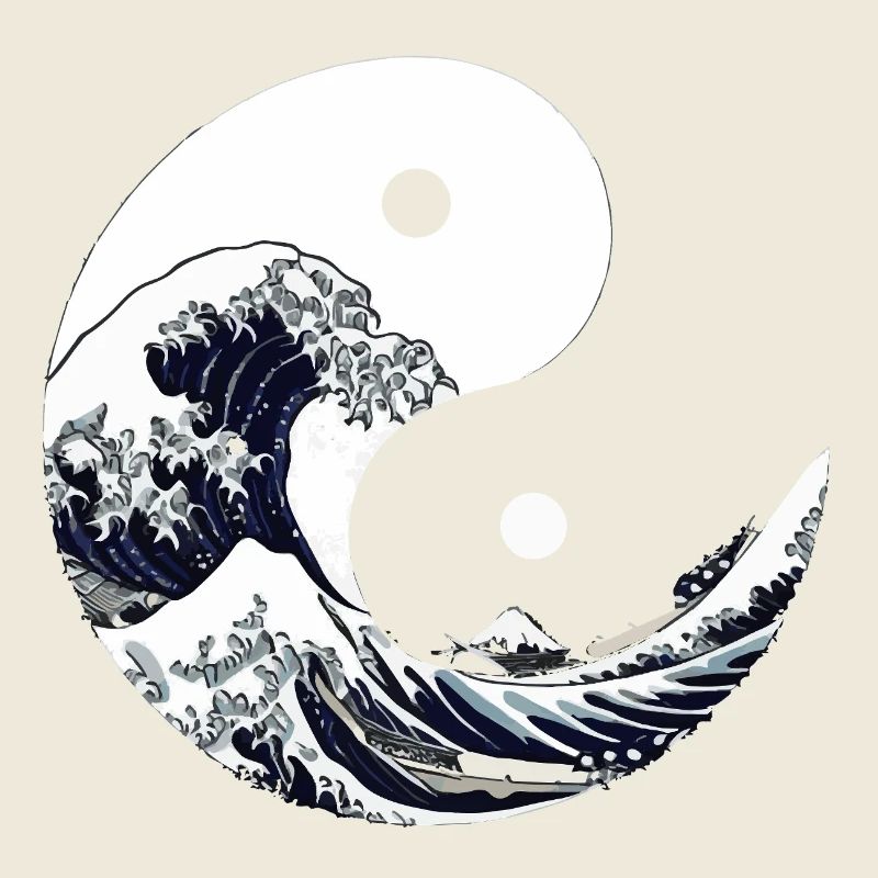 Yin yang wave Kanagawa
