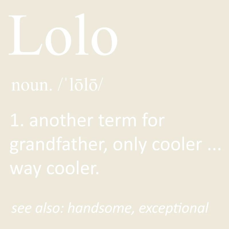Lolo Definition Lustiges philippinisches Großvatergeschenk