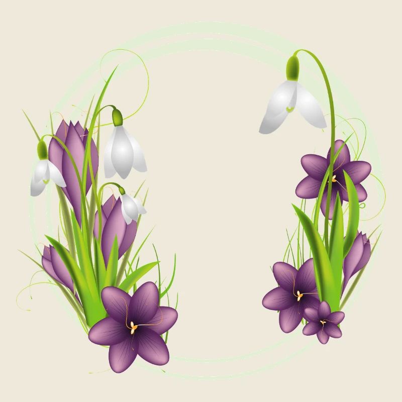 Snowdrops & Crocuses – Wreath in Spring