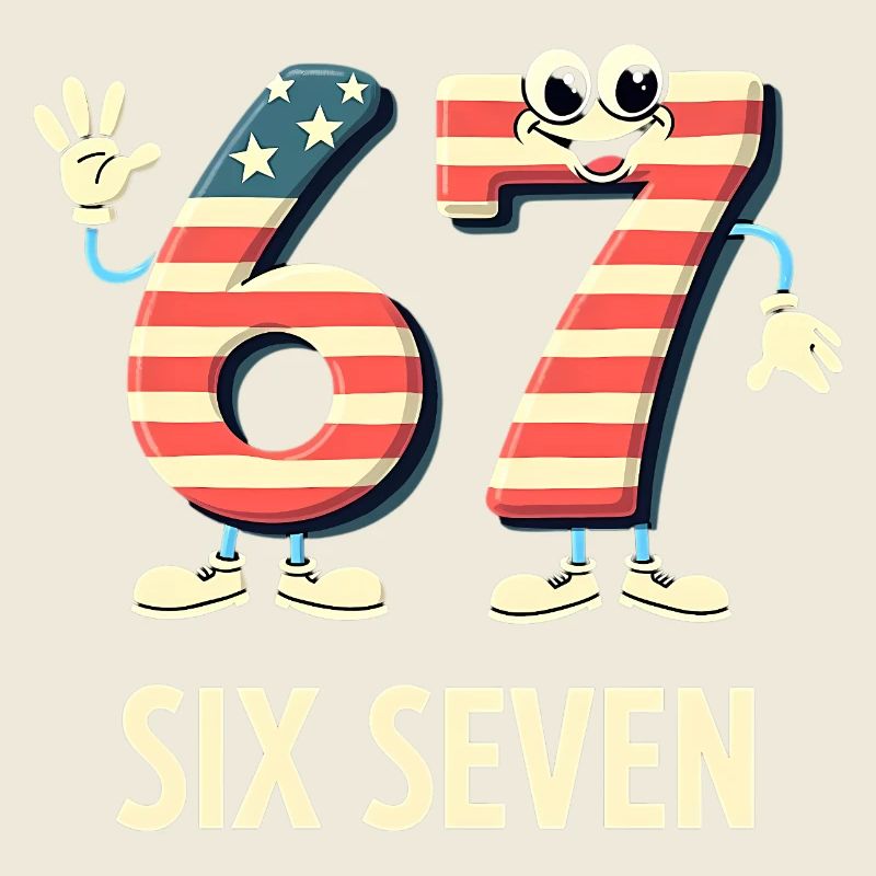 US Flag 67 Memes Six Seven