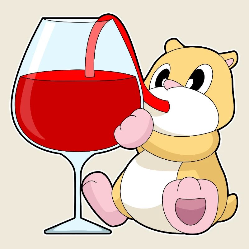 Hamster Rotwein